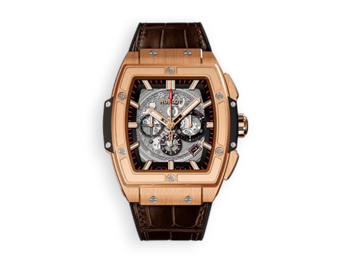 Hublot Spirit of Big Bang Chronograph King Gold 45 mm Leather red 601.ox.0183.lr main face