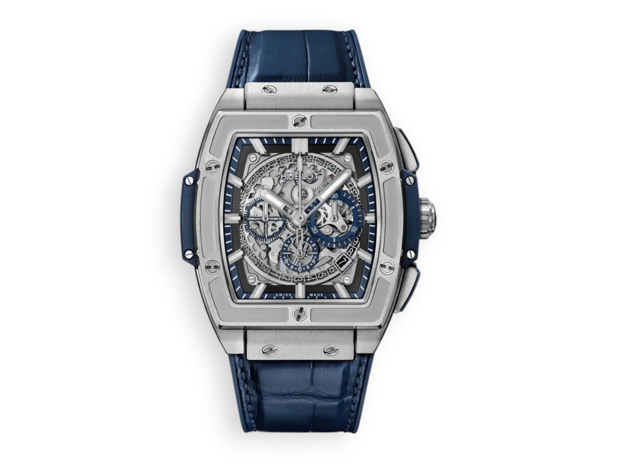 Hublot Spirit of Big Bang Chronograph Titanium 42 mm Leather Leather blue 641.nx.7170.lr main face