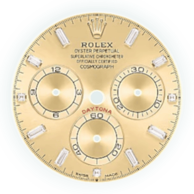 Golden set with diamonds watchhub