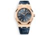 Audemars Piguet Royal Oak 41 mm 15510 blue leather 15510OR.OO.D315CR.02 main face