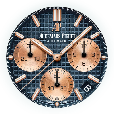 audemars piguet royal oak flayback chronograph gold leather ref.26239OR.OO.D315CR.01 dial