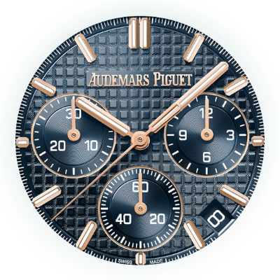 audemars piguet royal oak flayback chronograph gold leather ref.26240OR.OO.D315CR.02 dial