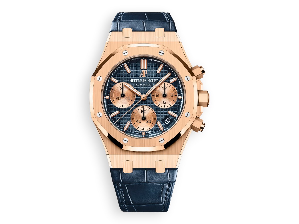 Audemars Piguet Royal Oak Flyback Chronograph Gold Leather 26239or.oo.d315cr.01 main face