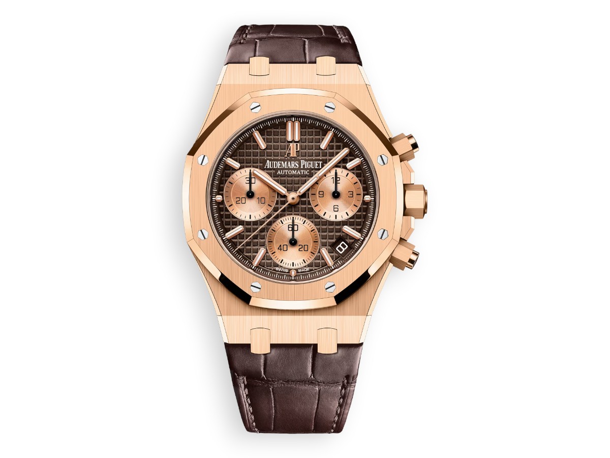 Audemars Piguet Royal Oak Flyback Chronograph Gold Leather 26239or.oo.d821cr.01 main face