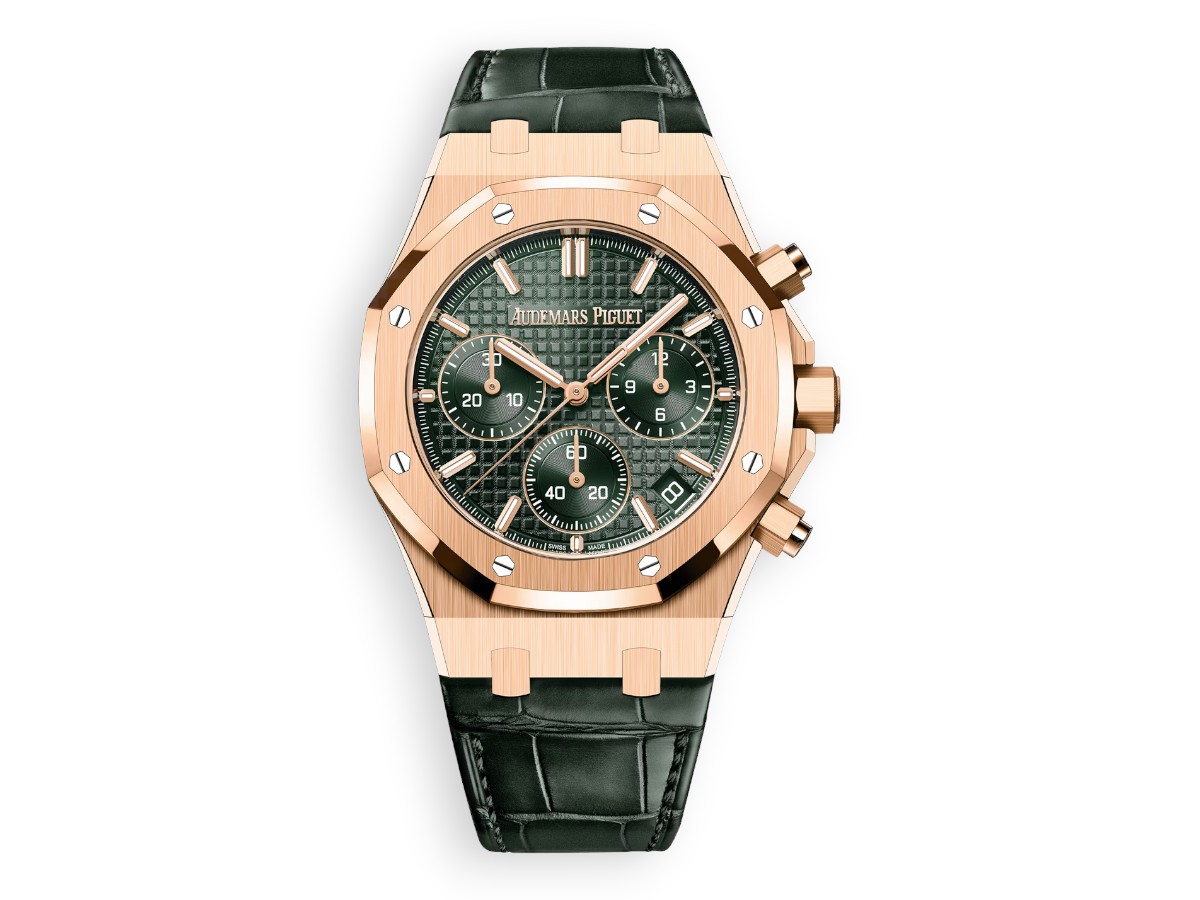 Audemars Piguet Royal Oak Flyback Chronograph Gold Leather 26240or.oo.d404cr.02 main face