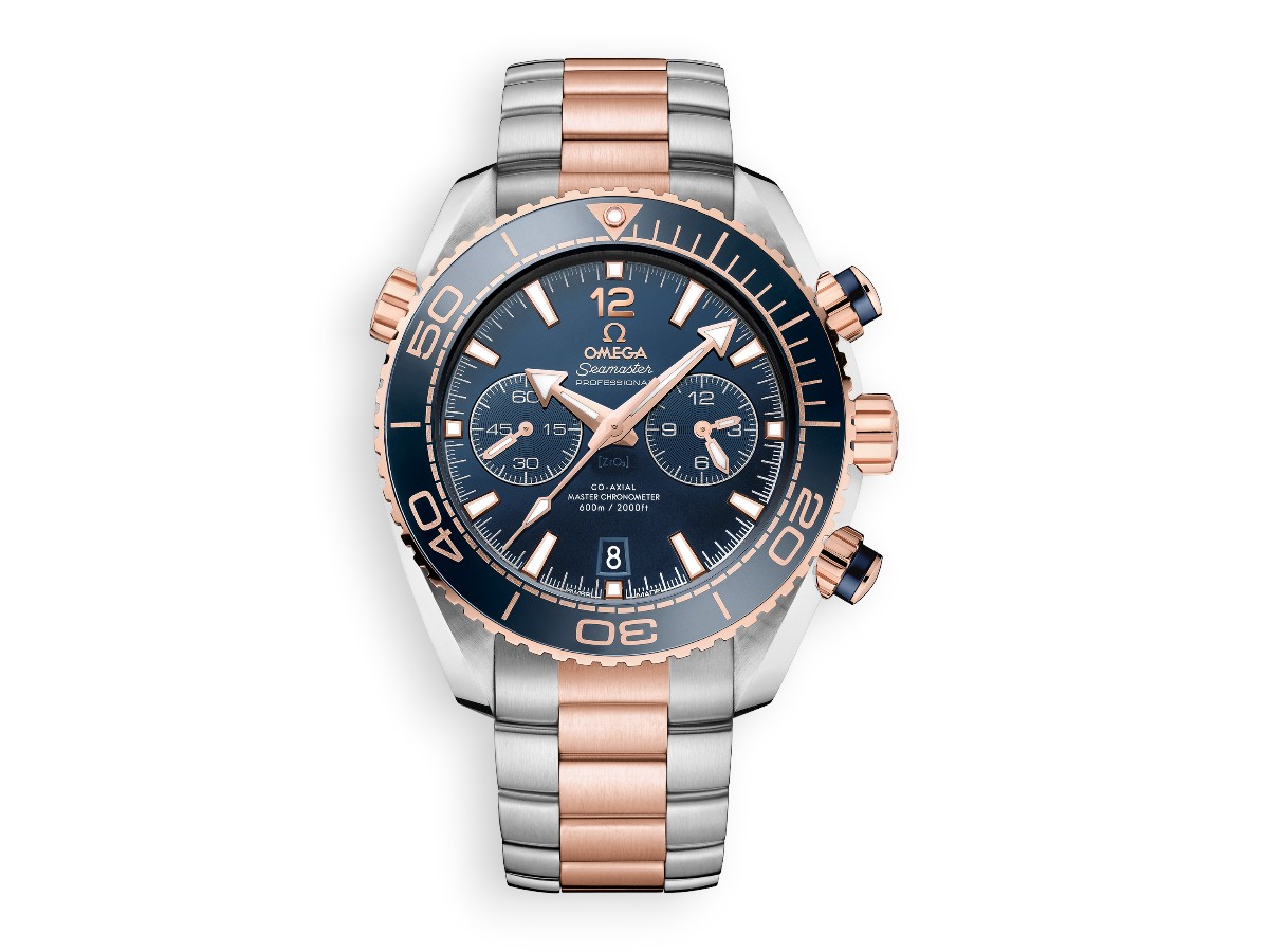 Omega Planet Ocean 600M Chronograph 45.5 mm Gold Combined 3rd Generation ref.215.20.46.51.03.001 main face