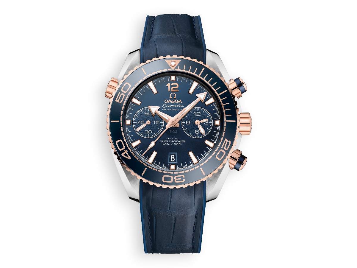 Omega Planet Ocean 600M Chronograph 45.5 mm Gold Combined 3rd Generation ref.215.23.46.51.03.001 main face